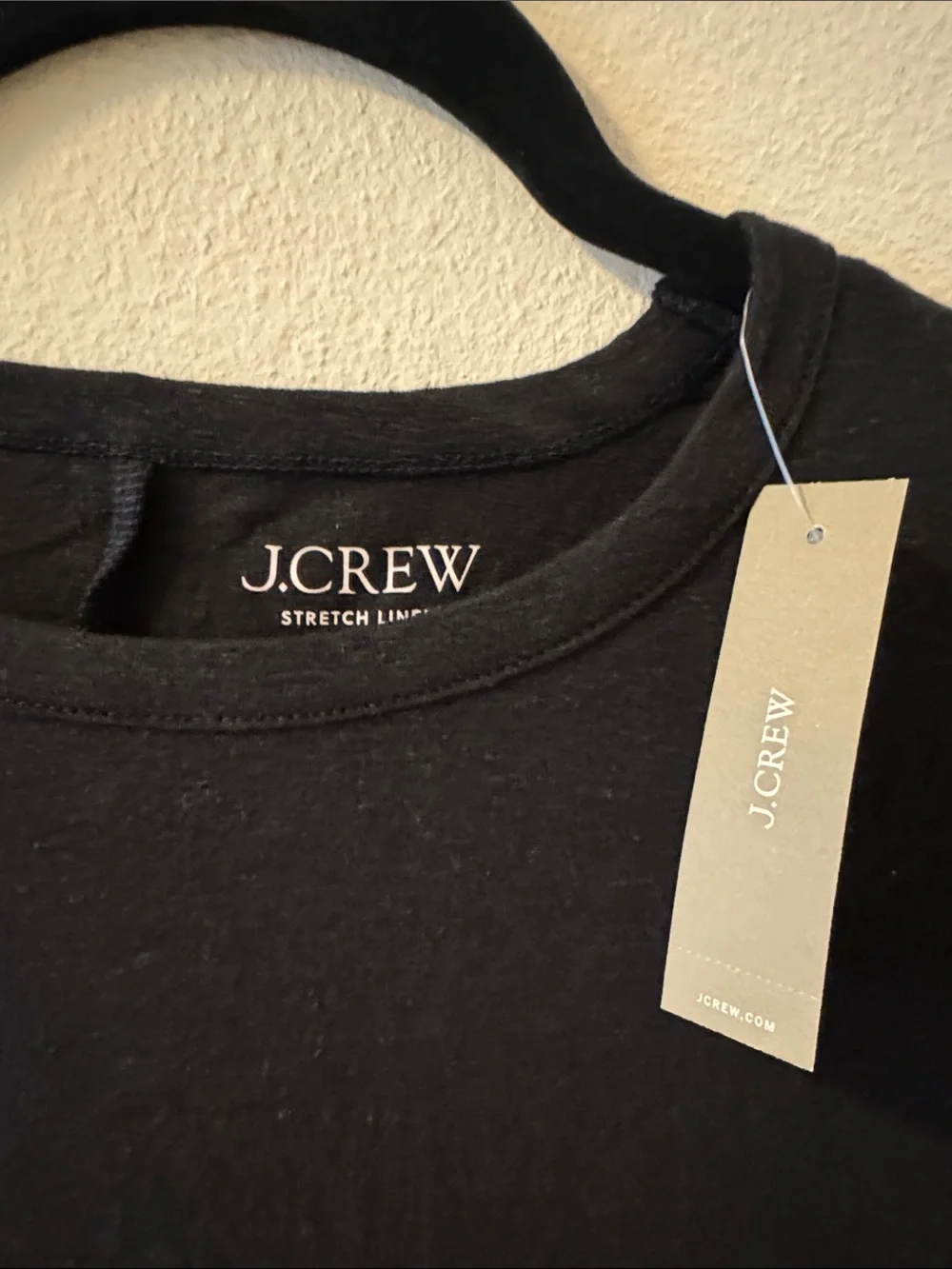 J. Crew Black Slim Crewneck Short Sleeve Tee
